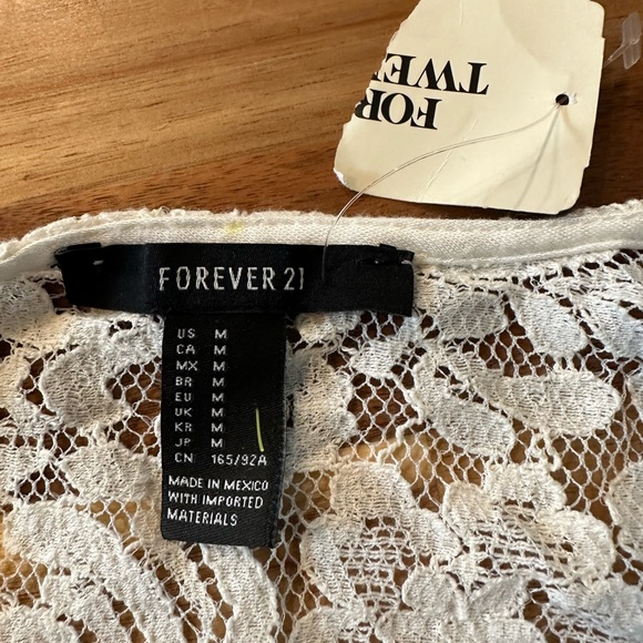 Forever 21 Woven Cream Cardigan | Size M| NWT - Picture 5 of 7